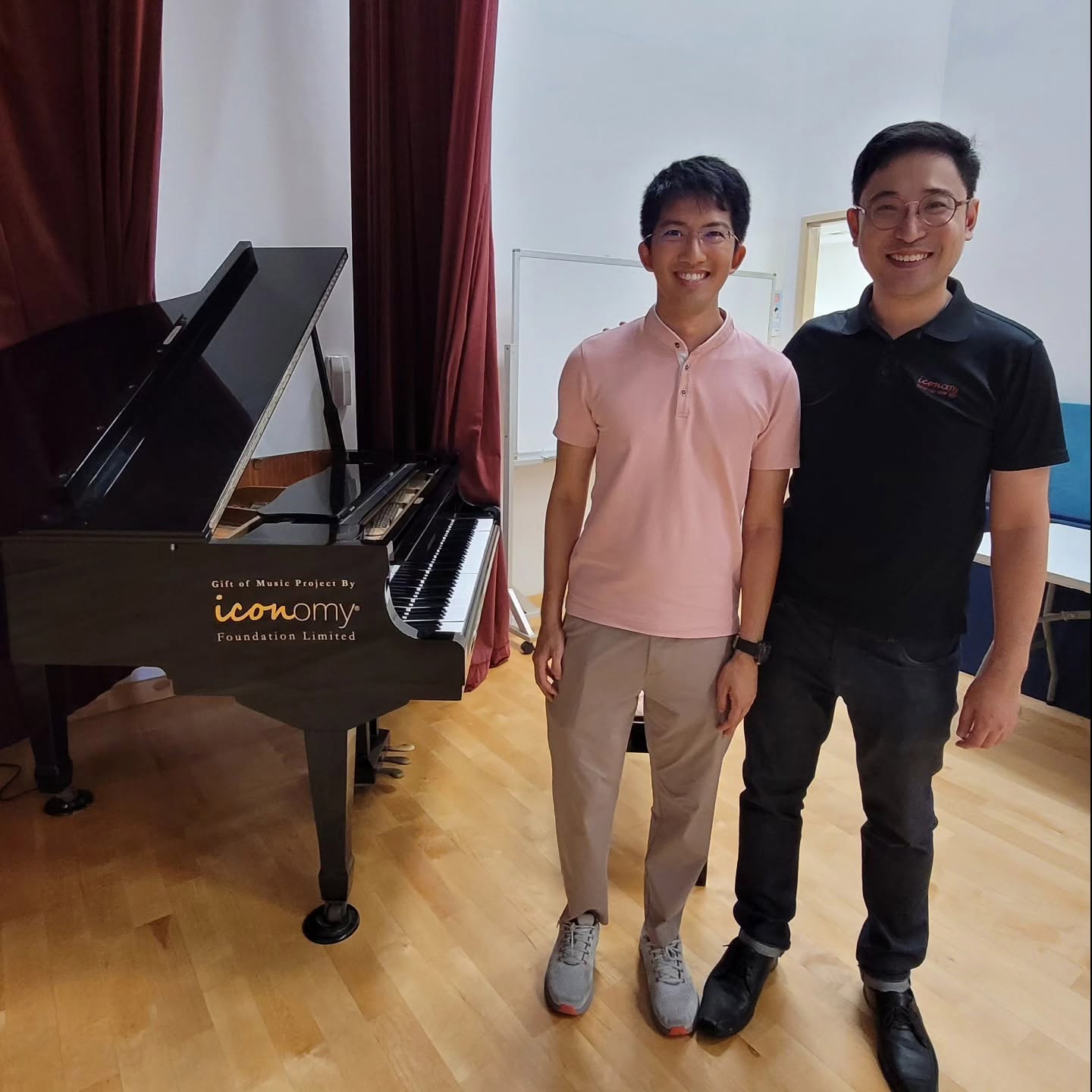 Iconomy Foundation Gift of Music grand piano placed in a school