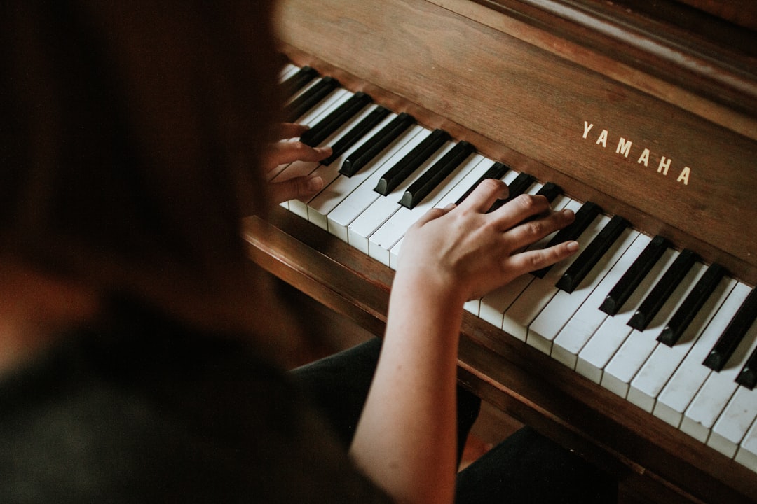 Young musician at a piano